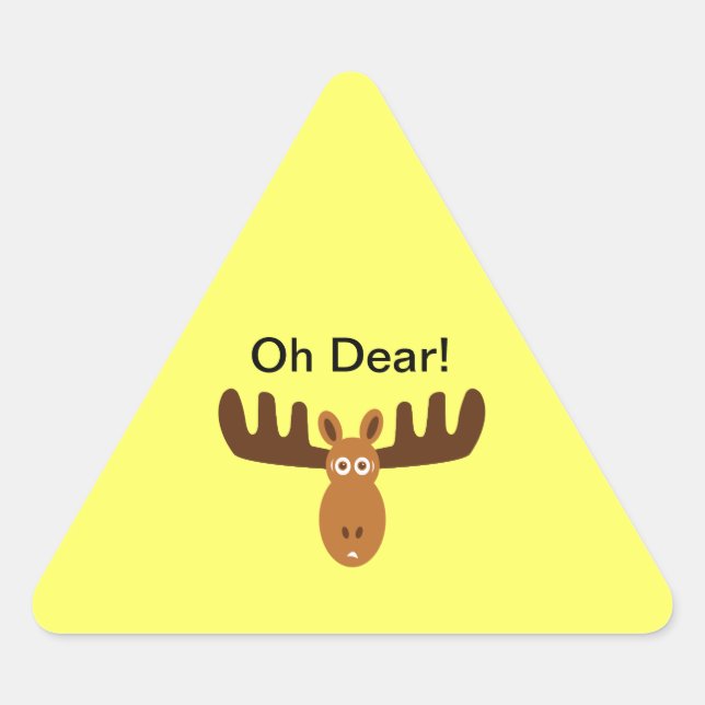 Sticker Triangulaire Moose Head_Road Sign_Oh Cher ! (Devant)