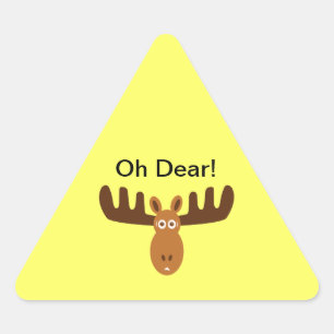 Sticker Triangulaire Moose Head_Road Sign_Oh Cher !
