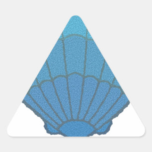 Sticker Triangulaire Mosaïque Blue Seashell