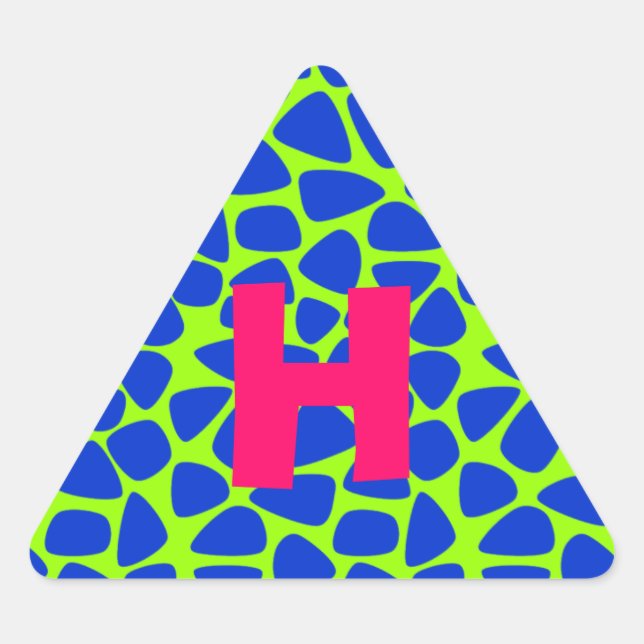 Sticker Triangulaire Mosaïque de cirque coloré (Devant)