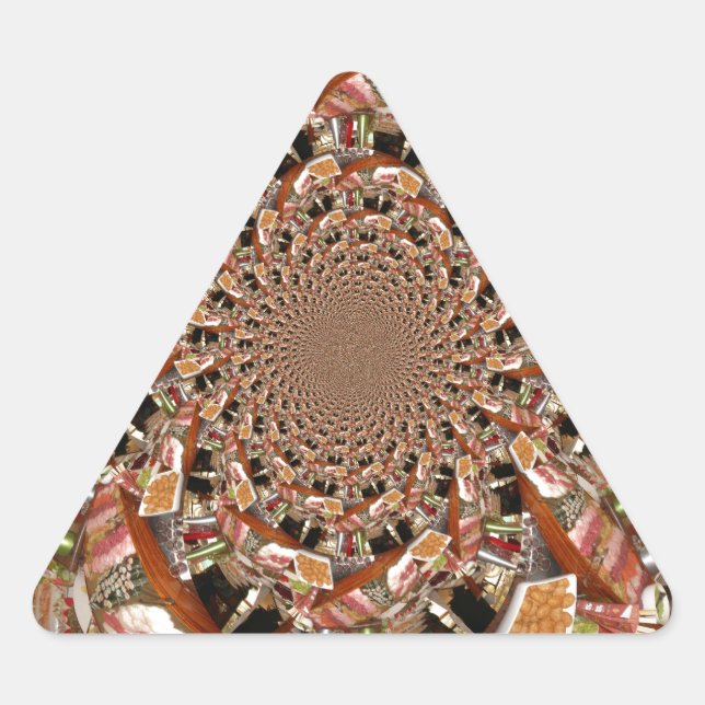 Sticker Triangulaire Mosaïque de sushis Brown (Devant)