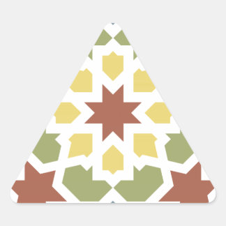 Sticker Triangulaire Mosaïque géométrique d'arabesques du Maroc