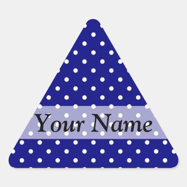 Sticker Triangulaire Motif à pois bleu marine (Devant)