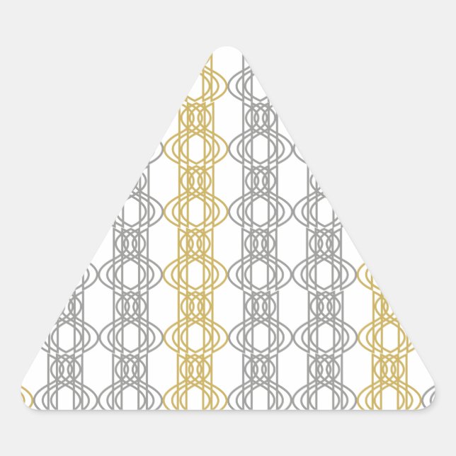 Sticker Triangulaire Motif argent et or (Devant)