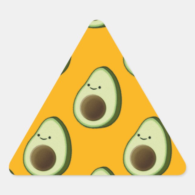 Sticker Triangulaire Motif Avocado (Devant)