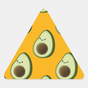Sticker Triangulaire Motif Avocado
