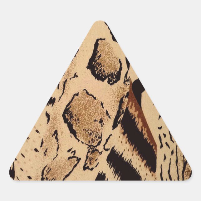 Sticker Triangulaire Motif Cheetah (Devant)