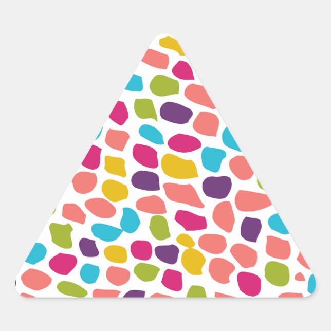 Sticker Triangulaire motif coloré (Devant)