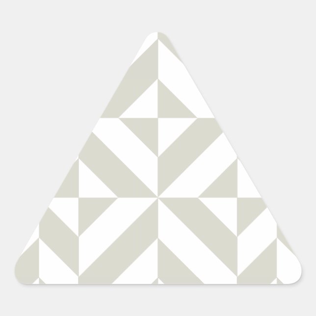 Sticker Triangulaire Motif de cube géométrique gris moyen (Devant)