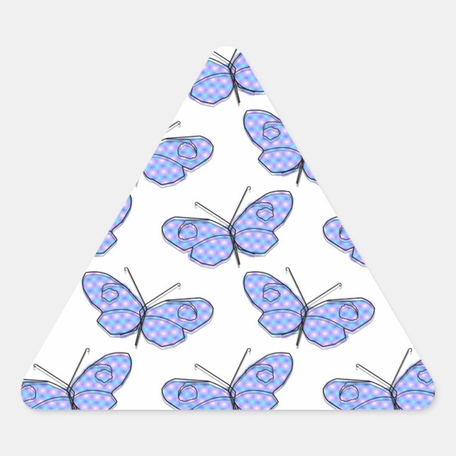 Sticker Triangulaire Motif de papillon cosmique (Devant)