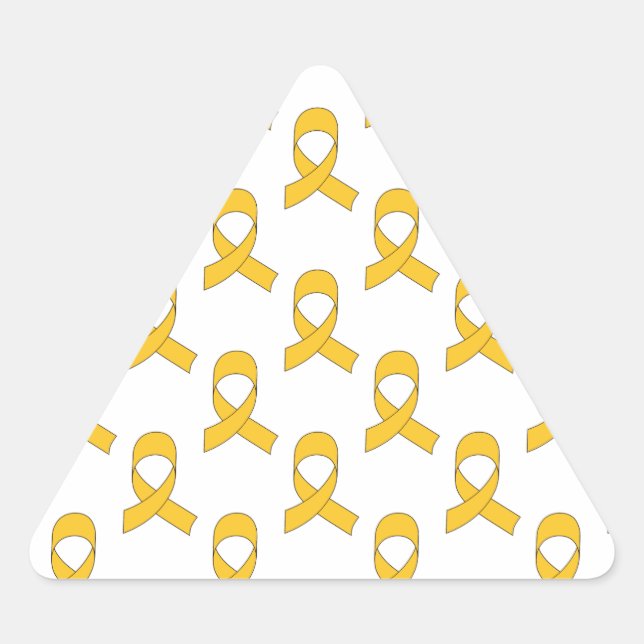 Sticker Triangulaire Motif de ruban d'or (Devant)