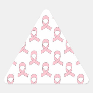 Sticker Triangulaire Motif de ruban rose