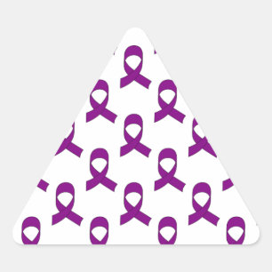 Sticker Triangulaire Motif de ruban violet