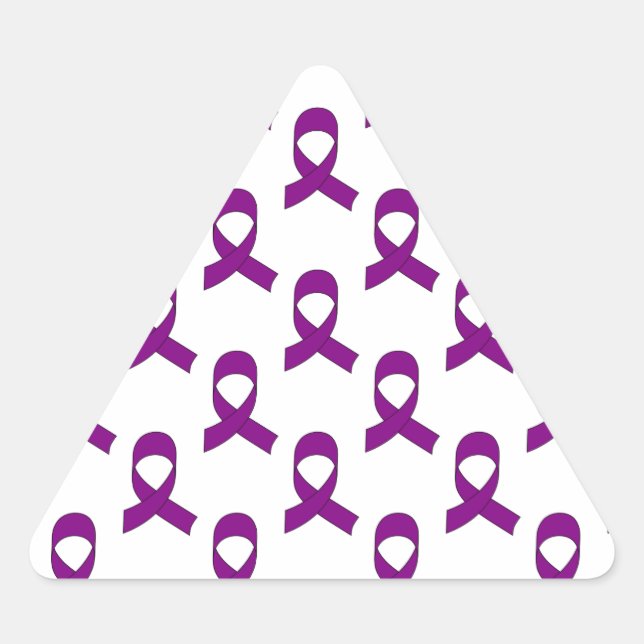 Sticker Triangulaire Motif de ruban violet (Devant)