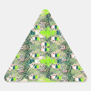 Sticker Triangulaire Motif Éco Afrique – Art africain inspiré de la nat