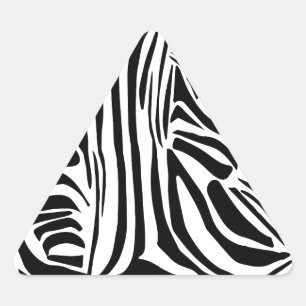 Sticker Triangulaire Motif Imprimé Zèbre Noir et Blanc Audacieux