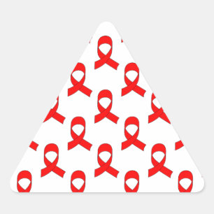 Sticker Triangulaire Motif Ruban Rouge