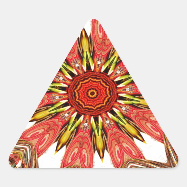 Sticker Triangulaire Motif traditionnel d'Asie africaine (Devant)