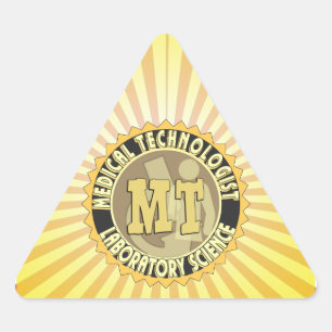 STICKER TRIANGULAIRE MT BADGE TECHNOLOGUE MÉDICALE - LABORATOIRE
