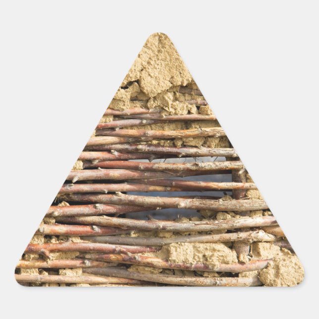 Sticker Triangulaire Mud and wattle wall (Devant)