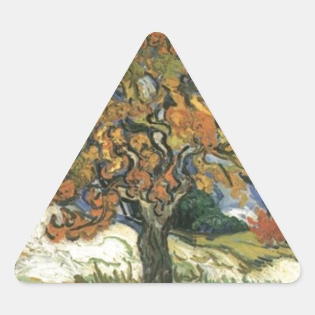 Sticker Triangulaire Mulberry Tree par van Gogh (Devant)