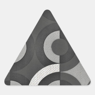 Sticker Triangulaire Multitexture Look Circles géométriques de la métho