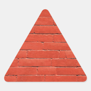 Sticker Triangulaire Mur rouge orange