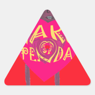 Sticker Triangulaire Nakupenda Love Art – Conception de cœur swahili