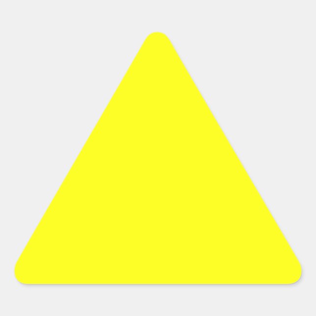 Sticker Triangulaire Néon jaune brillant Fluorescent (Devant)