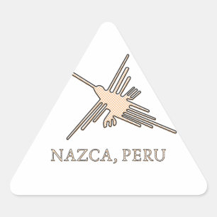 Sticker Triangulaire Newsprint de Nazca Hummingbird