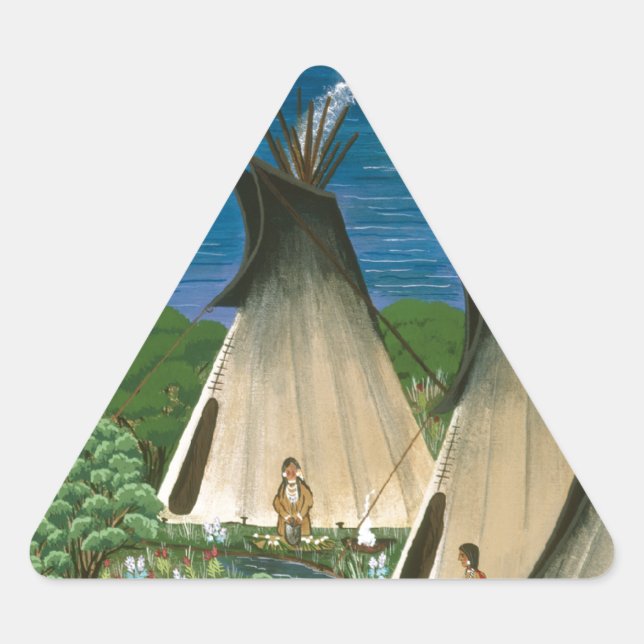 Sticker Triangulaire Nez Perce ~ Lac Wallowa (Devant)