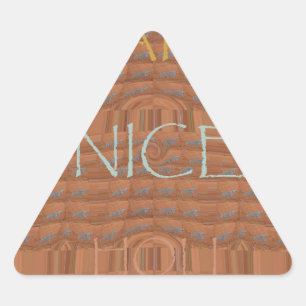 Sticker Triangulaire Nice Happy Kenya Red Zebra Hakuna Matata motif De