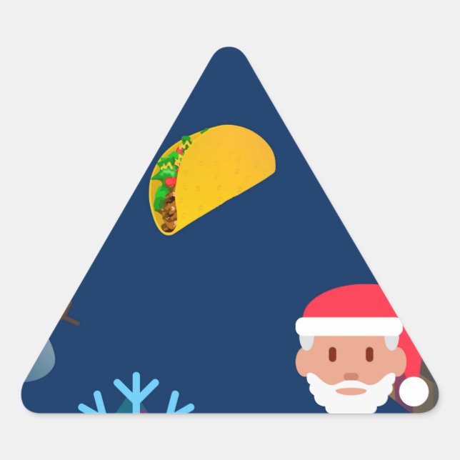 Sticker Triangulaire noël taco emoji (Devant)