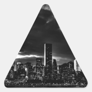 Sticker Triangulaire Noir et blanc New York City