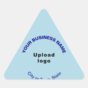 Sticker Triangulaire Nom de l'entreprise, logo et emplacement sur le bl