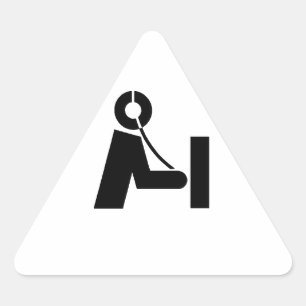 Sticker Triangulaire Nom de l'icône de la radio de jambon