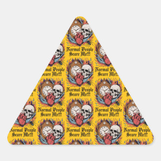 Sticker Triangulaire Normal People Scare Me
