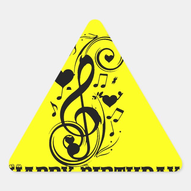 Sticker Triangulaire Note d'amour, À jamais vôtre_ (Devant)