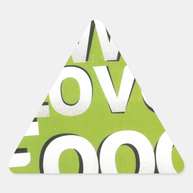 Sticker Triangulaire Nous aimons la nourriture (Devant)