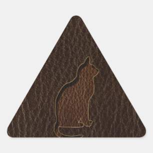 Sticker Triangulaire Obscurité simili cuir de chat