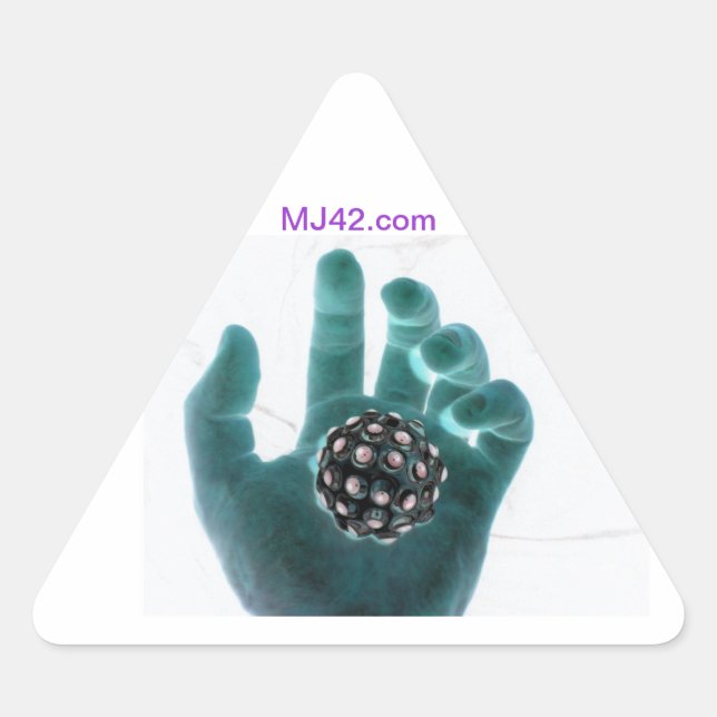 Sticker Triangulaire Obtenir une prise sur la perception (Devant)