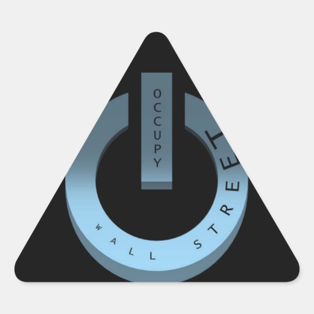 STICKER TRIANGULAIRE OCCUPER WALL STREET (Devant)