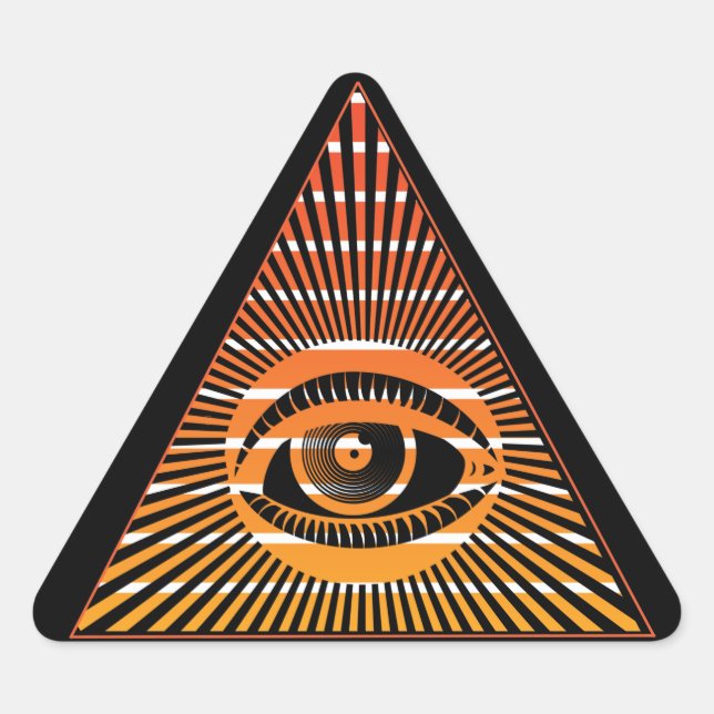 Sticker Triangulaire Œil de Providence Spirituel paranormal tout voir  (Devant)