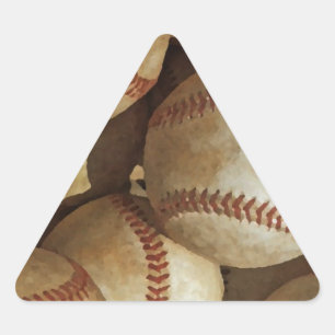 Sticker Triangulaire Oeuvre tendance de baseball