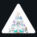 Sticker Triangulaire Oh Chemist Tree, Oh Christmas Tree<br><div class="desc">* Fun Scientifique / Laboratoire ! Un rêve d'arbre de Noël de chimiste, plein de bonbons de laboratoire ! * Les autocollants ont plusieurs options de forme. * Utilisation pour l'artisanat, la décoration, les projets do-it-yourself, la fermeture d'enveloppes ou la réservation de ferraille. * Ajoutez la couleur arrière - plan...</div>