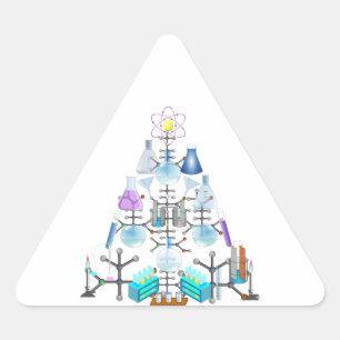 Sticker Triangulaire Oh Chemist Tree, Oh Christmas Tree