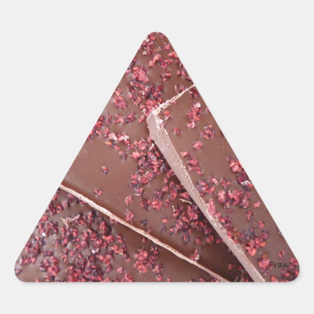 Sticker Triangulaire oh yummy chocolat (Devant)