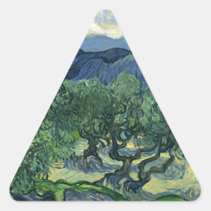 Sticker Triangulaire Olive Trees par Van Gogh