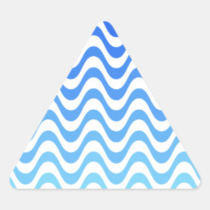 Sticker Triangulaire Ondes bleues dégradantes