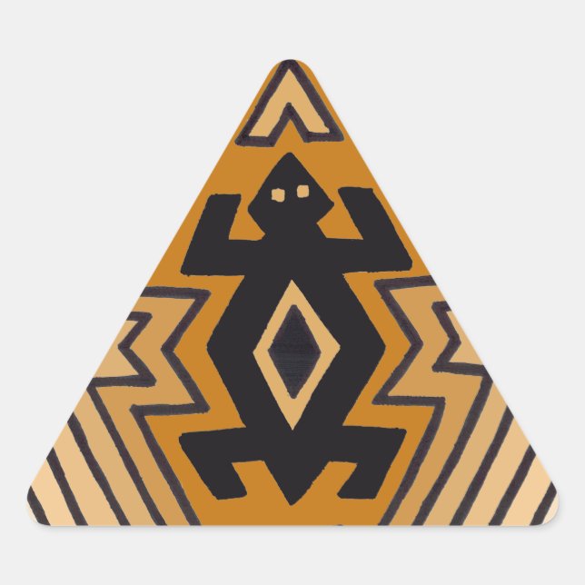 Sticker Triangulaire Ours Mimbres amérindien (Devant)